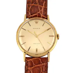 ROLEX 9708 VINTAGE PRECISION 18K YELLOW GOLD 34MM 1971