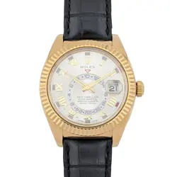 ROLEX 326138 SKY-DWELLER 18K YELLOW GOLD 42MM 2016 BOX & PAPERS