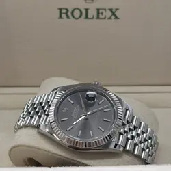 ROLEX DATEJUST 41 126334 RHODIUM | 2018 | FULL SET |
