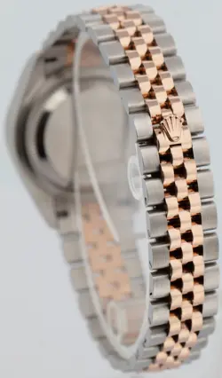 PAPERS Rolex DateJust Aubergine Purple 28mm Jubilee Rose Gold Watch 279171 BOX