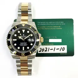 2021 ROLEX SUBMARINER DATE 126613LN, 41MM, STEEL & YELLOW GOLD, BLACK DIAL, B...