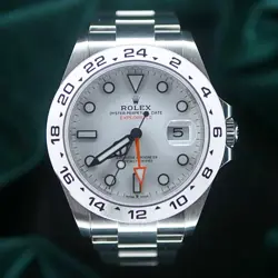 ROLEX EXPLORER II POLAR GMT WHITE DIAL STAINLESS STEEL MINT COMPLETE SET 226570