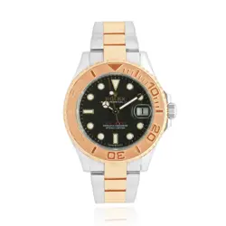 ROLEX STAINLESS STEEL AND 18 KARAT ROSE GOLD YACHTMASTER 37