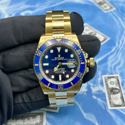 ROLEX SUBMARINER 126618LB 18K YELLOW GOLD OYSTER BRACELET BLUE BEZEL 2023 41MM