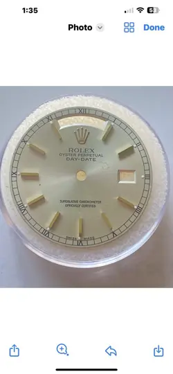 ROLEX 41 MM DAYDATE OEM L CHAMPAGNE DIAL PRE-OWNED-GOLD STICK MARKERS SHIPS FREE