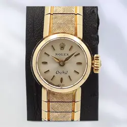 ROLEX ORCHID 18K/750 SILVER DIAL HAND-WOUND MEN'S WATCH USED