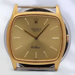 ROLEX CELLINI HAND-WOUND 3805 GOLD DIAL USED GOOD CONDITION