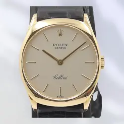 ROLEX CELLINI 4129 18K/750 YG HAND-WOUND DEADSTOCK BOXED WORKING