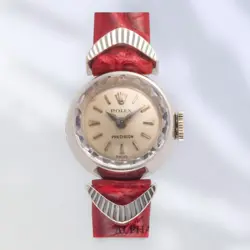 ROLEX DELUXE CUT GLASS REF.2132 GOLD WG 1965/67 USED WOMEN