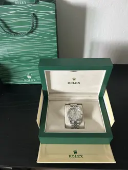 ROLEX 126334 DATEJUST 41MM, W/G FLUTED BEZEL, WHITE DIAL - STEEL ON JUBILEE