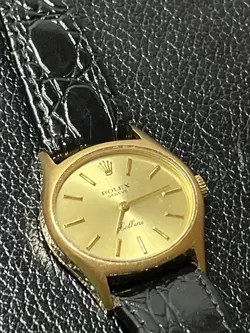 ROLEX CELLINI LADIES 3802 18KT GOLD SIGMA DIAL & WIND MOVEMENT GREAT CONDITION