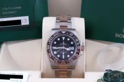 ROLEX 1 OWNER GMT-MASTER II ROOT BEER BROWN/BLACK CERAMIC BOX/CARD 126711CHNR