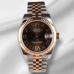 ROLEX DATEJUST 31MM MIDSIZE STEEL 18K ROSE GOLD DIAMOND WATCH 178271