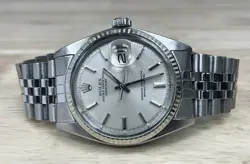 ROLEX DATEJUST JUBILEE BRACELET SILVER DIAL FLUTED BEZEL 36MM REF. 1601