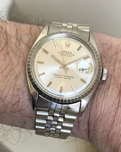 ROLEX DATEJUST AUTOMATIC CHRONOMETER REF.1603 STEEL/WHITE GOLD BEZEL