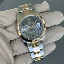 ROLEX DATEJUST WIMBLEDON DIAL 41 TWO TONE ROSE GOLD OYSTER BRACELET 126301