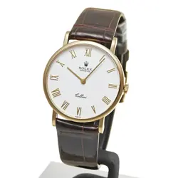 ROLEX CELLINI N REF.5112 WHITE MEN'S MANUAL WINDING WATCH FASHION ACCESSORIES