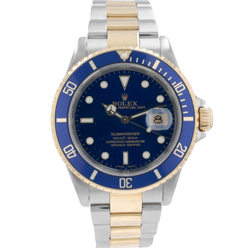 ROLEX SUBMARINER 16613 40MM BLUE LUMINOUS DIAL ROTATING BEZEL W/ BLUE INSERT