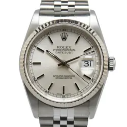 ROLEX DATEJUST WATCHES 16234 MECHANICAL AUTOMATIC SILVER DIAL MENS 【USED】