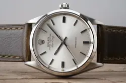 SERVICED VINTAGE ROLEX AIR-KING 5500 SILVER DIAL 34MM CAL.1520 C.1972 #1417