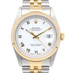 ROLEX DATEJUST WATCHES 16233 STAINLESS STEEL K18 YELLOW GOLD OVERHAULED USED