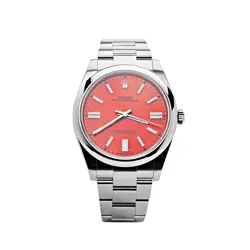 ROLEX OYSTER PERPETUAL 124300 STAINLESS STEEL RED DIAL (2021)