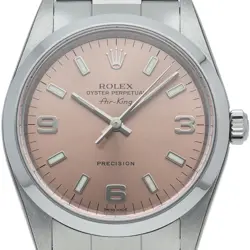 ROLEX AIR KING 14000M(F) STAINLESS STEEL MENSWATCH PINK USED