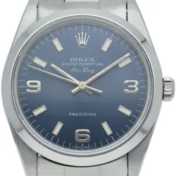 ROLEX AIR KING 14000(U) STAINLESS STEEL MENSWATCH BLUE USED