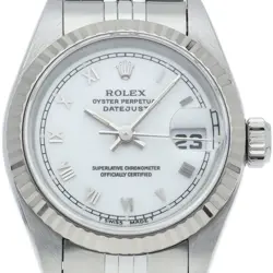 ROLEX DATEJUST LADIES WATCH 69174(S) K18WG/STAINLESS STEEL WOMENWATCH WHITE USED