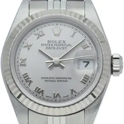 ROLEX DATEJUST LADIES WATCH 79174(F) K18WG/STAINLESS STEEL WOMENWATCH SILVER...