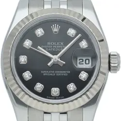 ROLEX DATEJUST 26 LADIES WATCH 10P DIAMOND 179174G(Z) K18WG/STAINLESS STEEL ...