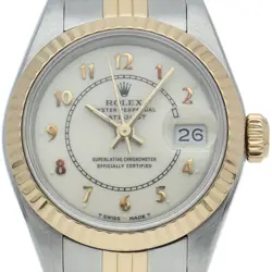 ROLEX DATEJUST LADIES WATCH BOILER GAUGE DIAL 69173(9) K18YG/STAINLESS STEEL...
