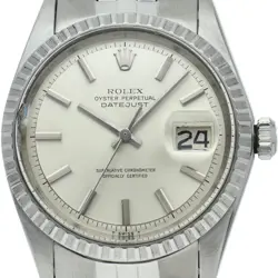 ROLEX DATEJUST MEN'S WATCH ANTIQUE 1603(2) STAINLESS STEEL MENSWATCH SILVER USED