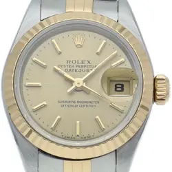 ROLEX DATEJUST LADIES WATCH 69173(T) K18YG/STAINLESS STEEL WOMENWATCH CHAMPA...