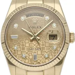 ROLEX DAY-DATE 36 WATCH 10P DIAMOND NEW BUCKLE COMPUTER DIAL 118238A(Z) 18K ...