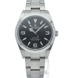 ROLEX Explorer 1 late model 214270 Stainless Steel mensWatch black USED