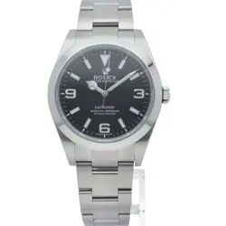 ROLEX Explorer 1 late model 214270 Stainless Steel mensWatch black USED