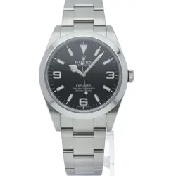 ROLEX Explorer 1 late model 214270 Stainless Steel mensWatch black USED