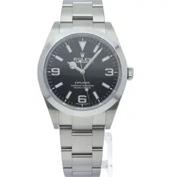 ROLEX Explorer 1 late model 214270 Stainless Steel mensWatch black USED