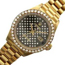 ROLEX DATEJUST DIAMOND 69138 K18 YG LADIES #OKW023