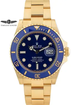 2024 ROLEX SUBMARINER 126618LB 18K YELLOW GOLD 41MM BLUE DIAL MINT W/ BOX & CARD