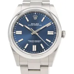 ROLEX MEN'S OYSTER PERPETUAL 41 124300 BLUE DIAL AUTOMATIC WATCH
