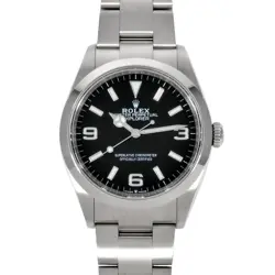 ROLEX EXPLORER I 36 124270 AUTOMATIC WATCH BLACK DIAL SS 2023 MEN'S PRE-OWNED