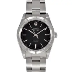 ROLEX AIR-KING 14010M AUTOMATIC  BLACK DIAL STAINLESS STEEL BEZEL