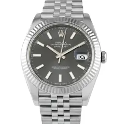 ROLEX DATEJUST 41 SLATE DIAL STEEL JUBILEE WATCH 126334
