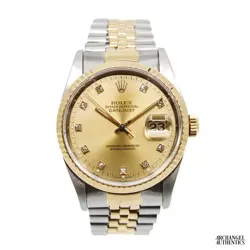 ROLEX DATEJUST 36 | REF. 16233 | FACTORY DIAMOND DIAL | 1990