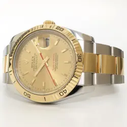 ROLEX DATEJUST TURN-O-GRAPH CHAMPAGNE DIAL 18KT YELLOW GOLD & STEEL 116263