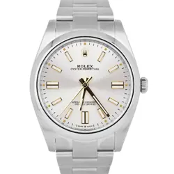 MINT 2023 PAPERS ROLEX OYSTER PERPETUAL SILVER STAINLESS STEEL 41MM 124300 BOX