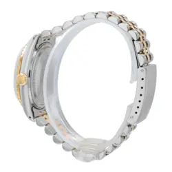 ROLEX MENS DATEJUST TWOTONE WATCH BLUE DIAMOND DIAL & BEZLE JUBILEE BAND 36MM