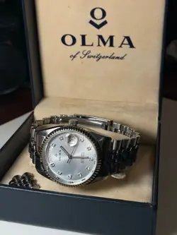 OLMA DAY DATE AUTOMATIC 1993 SWISS MADE WATCH | FULL SET | VINTAGE ROLEX STYLE